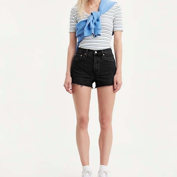 Levi's 501 Original Denim Shorts - Lunar Black - Picture 1 of 12